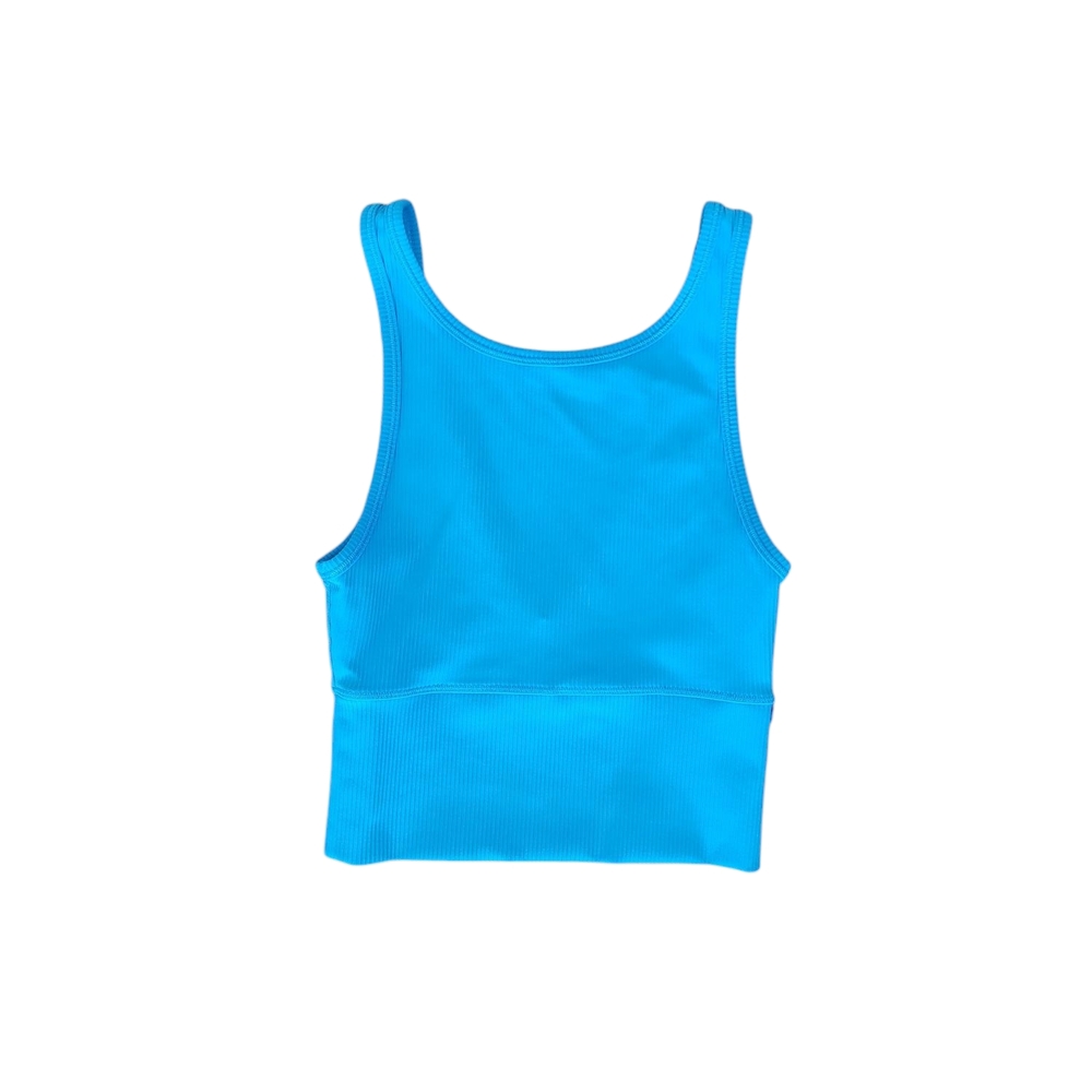 lululemon athletica Bright Blue Ribbed Crop Tank